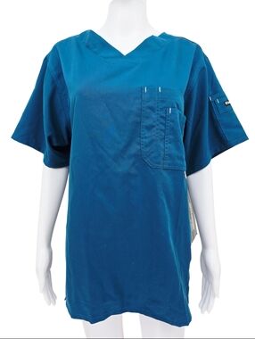 Grey's Anatomy 3-Pocket High Open V-Neck Blue S New